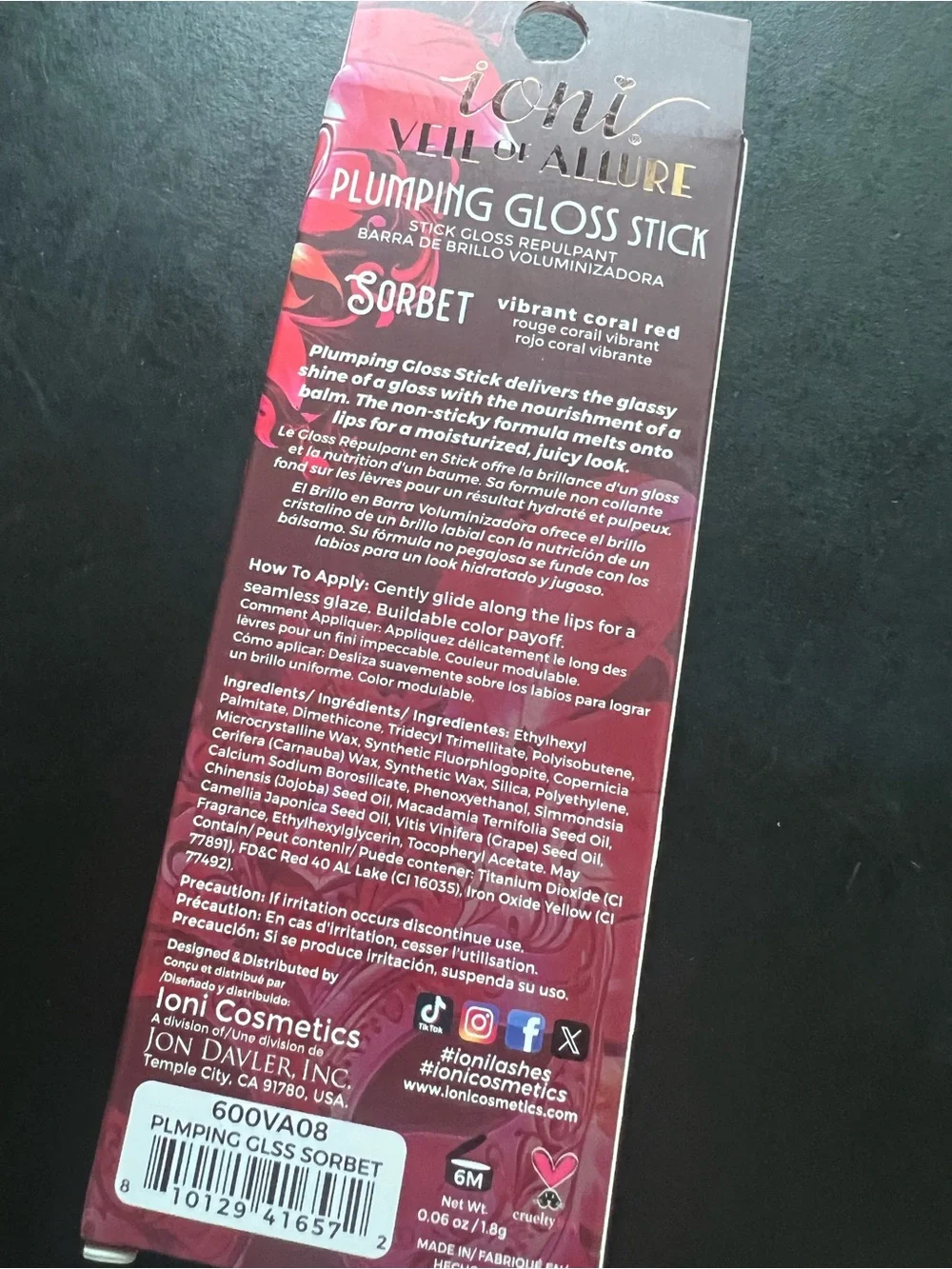 IONI Plumping Gloss Stick